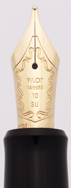 Pilot Namiki Custom 742 Fountain Pen - Black, Gold Trim, 14k Stub
